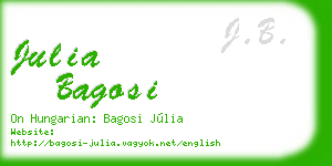 julia bagosi business card