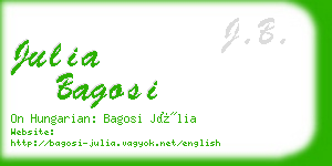 julia bagosi business card